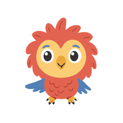 Fototapeta premium Vector illustration of a cute Parrot for toddlers books