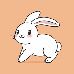 Cute vector illustration of a Rabbit for children's bedtime stories