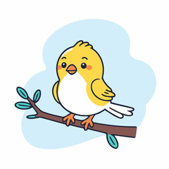 Cute Bird vector illustration for kids story book