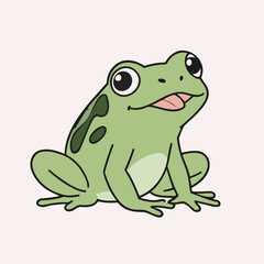 Vector illustration of a cute Frog for kids story book