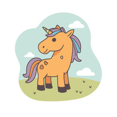 Cute Horse vector illustration for little ones' bedtime routines
