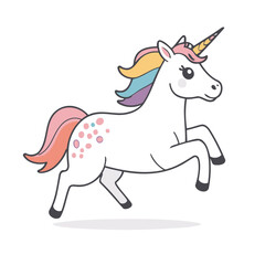 Cute Unicorn vector illustration for kids' adventure tales