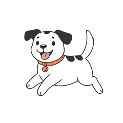 Naklejka premium Cute vector illustration of a Dog for toddlers