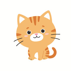 Cute Cat for toddlers' learning books vector illustration