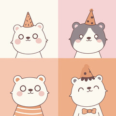 Cute Bear vector illustration for kids' adventure tales