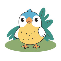 Vector illustration of a playful Bird for preschoolers' storytime
