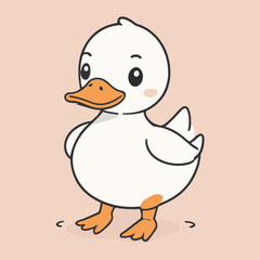 Vector illustration of a cute Duck for children