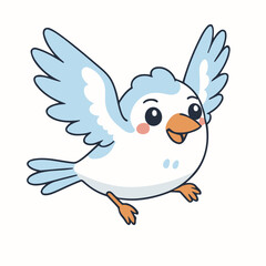 Cute Bird for children's books vector illustration