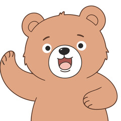 Cute vector illustration of a Bear for youngsters' imaginative stories