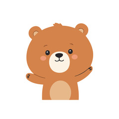 Obraz premium Vector illustration of an enchanting Bear for kids' storytelling