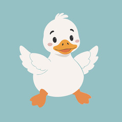 Cute Duck for children's books vector illustration