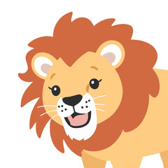Vector illustration of a sweet Lion for youngsters' imaginative journeys