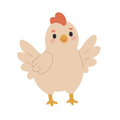 Cute Chicken for kids story book vector illustration