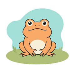Cute vector illustration of a Toad for kids' reading time