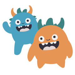 Cute Monster for kids' storytelling vector illustration