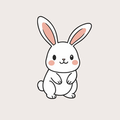 Cute vector illustration of a Rabbit for children book