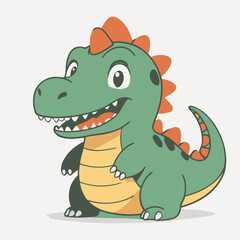 Cute vector illustration of a Dino for toddlers' playful adventures