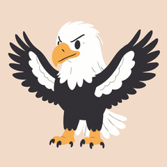 Cute Eagle vector illustration for kids story book