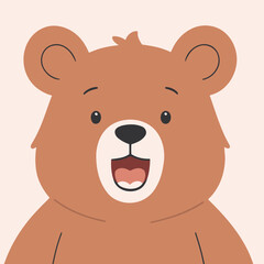 Fototapeta premium Vector illustration of a cute Bear for children story book