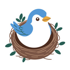 Cute Bird for children's bedtime stories vector illustration