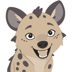Vector illustration of a cute Hyena for kids story book