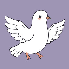 Vector illustration of an enchanting Dove for kids' storytelling