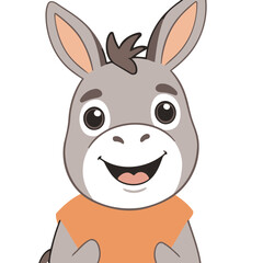 Cute vector illustration of a Donkey for children's bedtime stories