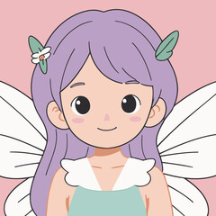 Cute Fairy for kids books vector illustration