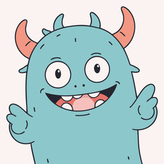 Fototapeta premium Cute Monster for toddlers vector illustration