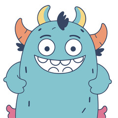 Cute Monster vector illustration for kids story book