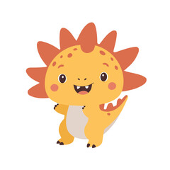 Cute vector illustration of a Dino for toddlers' playful adventures