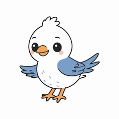 Vector illustration of a cute Bird for toddlers