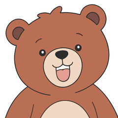 Cute vector illustration of a Bear for children book