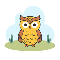 Vector illustration of a friendly Owl for little ones' joyful exploration