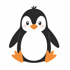 Vector illustration of a cute Penguin for kids story book