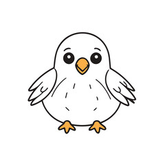 Vector illustration of a cute Bird for children book