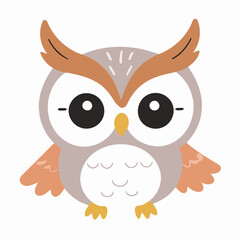 Vector illustration of a sweet Owl for youngsters' imaginative journeys