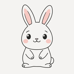 Vector illustration of an endearing Rabbit for kids' bedtime stories