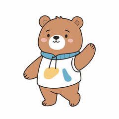 Cute Bear for toddlers vector illustration