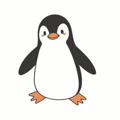 Vector illustration of a cute Penguin for toddlers story books