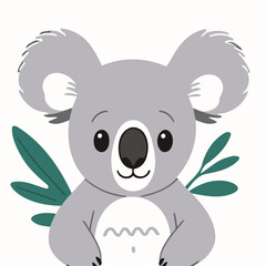 Vector illustration of a charming Koala for toddlers' learning adventures