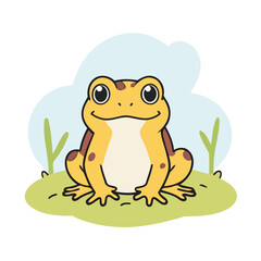 Cute Toad vector illustration for children