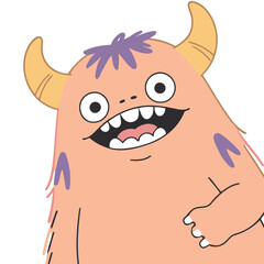 Cute Monster for kids' storytelling vector illustration