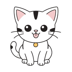Cute vector illustration of a Kitten for toddlers