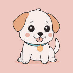 Cute Puppy for kids' storybook vector illustration