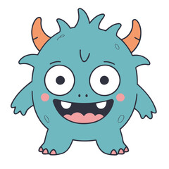 Cute Monster for children's literature vector illustration