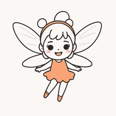 Vector illustration of an adorable Fairy for young readers' books
