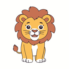 Vector illustration of an enchanting Lion for kids' storytelling