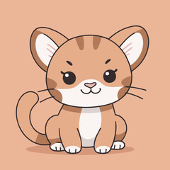 Cute vector illustration of a Puma for youngsters' picture books