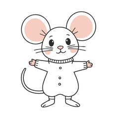 Vector illustration of an enchanting Mouse for kids' storytelling